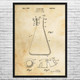 Erlenmeyer Flask Patent Wall Art