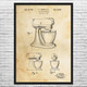 Stand Mixer Patent Wall Art