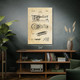 Triple Beam Scale Patent Wall Art