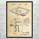 Bathroom Sink Patent Wall Art