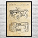 Four Wheeler Patent Wall Art