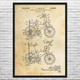 Coaster Bike Patent Wall Art