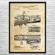 Bolt Action Rifle Patent Wall Art