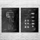 Bathroom Patent Wall Art Set of 2