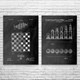 Chess Patent Wall Art Set of 2