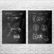 Lock Pick Patent Wall Art Set of 2