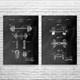 Weight Lifting Patent Wall Art Set of 2