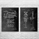 Train Patent Wall Art Set of 2