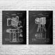Old School Camera Patent Wall Art Set of 2