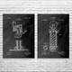 Barber Shop Patent Wall Art Set of 2