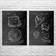 Cheese Patent Wall Art Set of 2 Cheese Patent Wall Art Set of 2