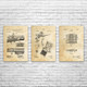 WW1 Patent Wall Art Set of 3