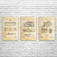 Subway Patent Wall Art Set of 3