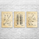 Golf Patent Wall Art Set of 3