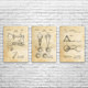 Ice Cream Patent Wall Art Set of 3 Ice Cream Patent Wall Art Set of 3