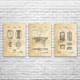 Bootlegger Patent Wall Art Set of 3