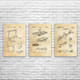 Track & Field Patent Wall Art Set of 3