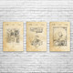 Computer Hardware Patent Wall Art Set of 3