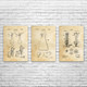Chemistry Patent Wall Art Set of 3