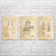 Wine Patent Wall Art Set of 3