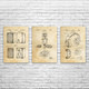 Recording Studio Patent Wall Art Set of 3