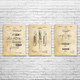 Pocket Knife Patent Wall Art Set of 3 Pocket Knife Patent Wall Art Set of 3
