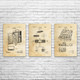 First Aid Patent Wall Art Set of 3