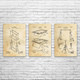 Gymnastics Patent Wall Art Set of 3