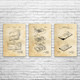 Accounting Patent Wall Art Set of 3 Accounting Patent Wall Art Set of 3