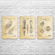 Artillery Patent Wall Art Set of 3