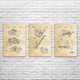Heavy Machinery Patent Wall Art Set of 3