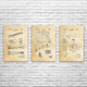 Roofing Patent Wall Art Set of 3