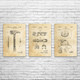 Firefighting Patent Wall Art Set of 3
