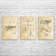 Combat Rifle Patent Wall Art Set of 3