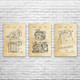Dry Cleaning Patent Wall Art Set of 3