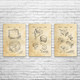 Cheese Patent Wall Art Set of 3