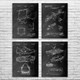 Track & Field Patent Wall Art Set of 4