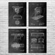 Funeral Home Patent Wall Art Set of 4