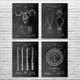 Meteorology Patent Wall Art Set of 4