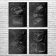 Retro Computer Patent Wall Art Set of 4 Retro Computer Patent Wall Art Set of 4