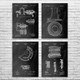 Power Plant Patent Wall Art Set of 4