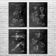 Anesthesiology Patent Wall Art Set of 4