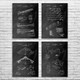 Roofing Patent Wall Art Set of 4