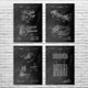 Metal Working Patent Wall Art Set of 4