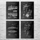 WW1 Patent Wall Art Set of 4
