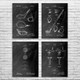 Golf Patent Wall Art Set of 4