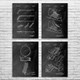 Hockey Patent Wall Art Set of 4 Hockey Patent Wall Art Set of 4