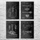 Pipefitting Patent Wall Art Set of 4