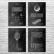 Tennis Patent Wall Art Set of 4