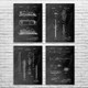 Office Patent Wall Art Set of 4 Office Patent Wall Art Set of 4